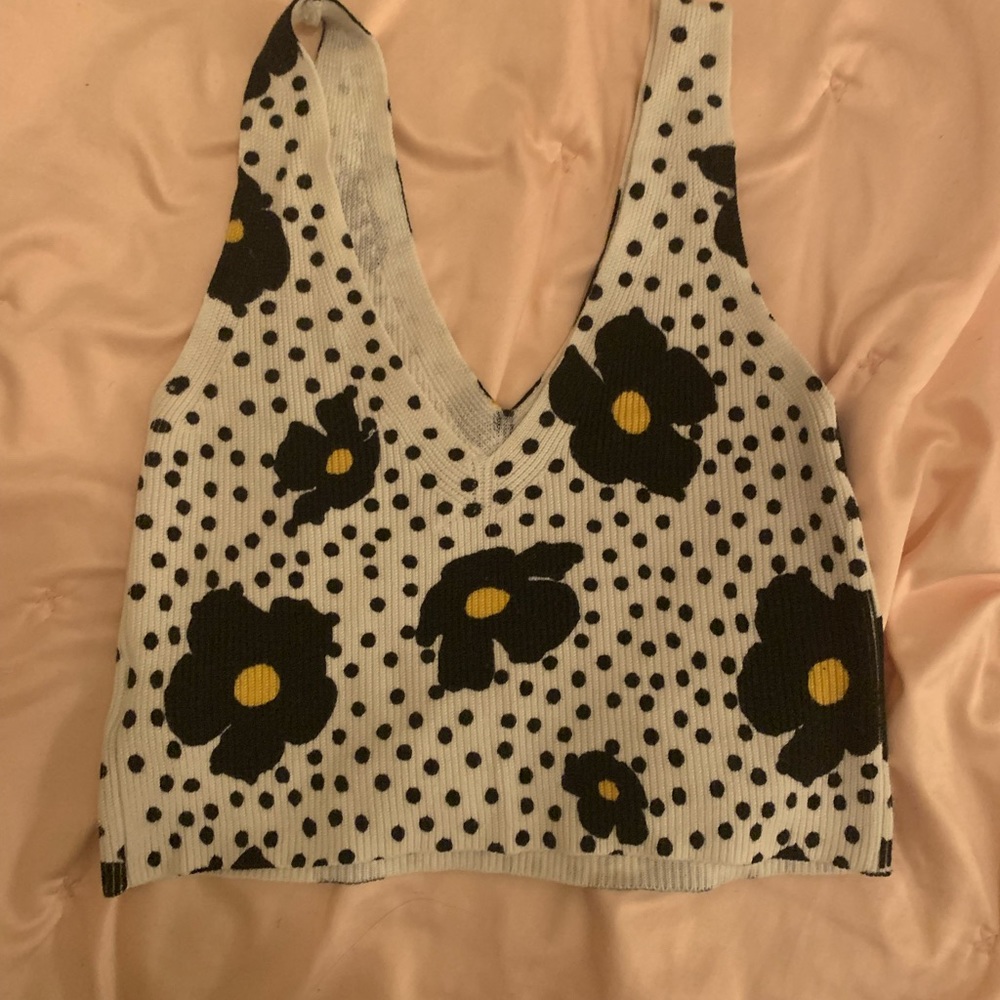 Urban Outfitters sweater material floral tank top